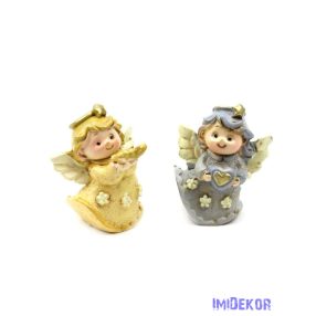 Virágos angyalka figura 6cm