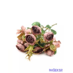 Antik boglárka csokor 31 cm - Mályva