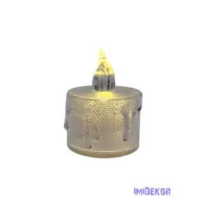 Csillámos csurgatott LED mécses 3cm