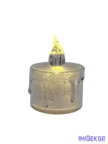 Csillámos csurgatott LED mécses 3cm