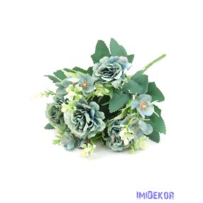 Vegyes virágú kis csokor 30cm - Kék