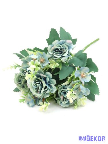 Vegyes virágú kis csokor 30cm - Kék