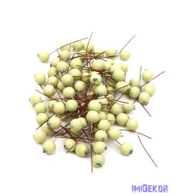 Drótos bogyó 1,5cm kb 85db/csomag - Halvány Zöld