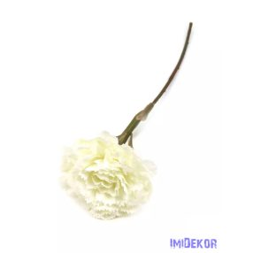Szegfű antik szálas selyemvirág 40 cm - Tört Fehér