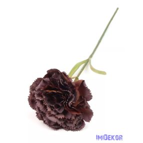 Szegfű antik szálas selyemvirág 40 cm - Barna