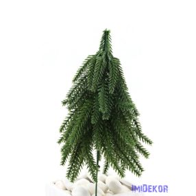 Drótszárú mű fenyőfa kicsi 18cm