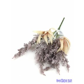 Kalászos műzöld csokor 38 cm - Lila
