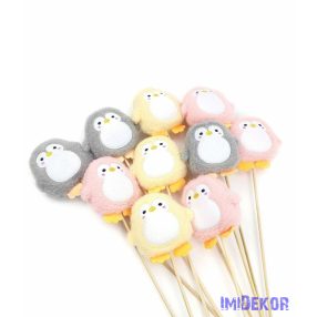 Bolyhos pingvin betűző 9 cm