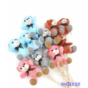 Vidám színes maci betűző 11 cm