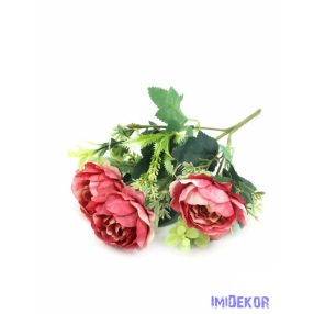 3 fejes fodros peónia 32 cm - Korall