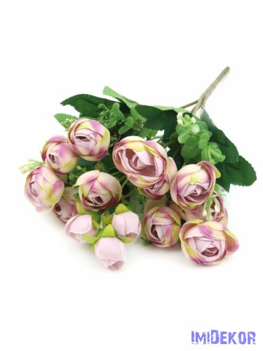 Boglárka csokor díszítőkkel 31 cm - Halvány Lilás