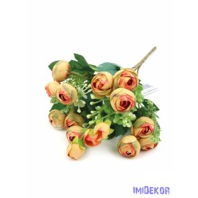 Boglárka csokor díszítőkkel 31 cm - Narancs