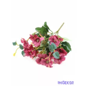 Kisfejes selyem csokor 30 cm - Mályva