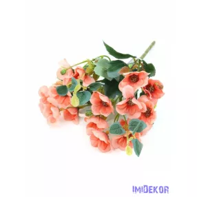 Kisfejes selyem csokor 30 cm - Korall