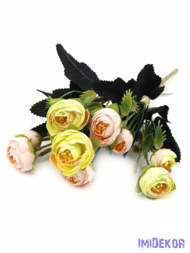 Vegyes színű boglárka csokor 31 cm - Sárga-Barack
