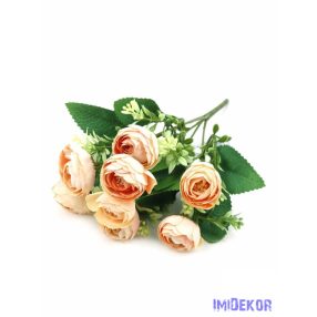 Boglárka 8 fejes selyem csokor - Barack