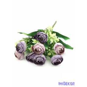 Boglárka 8 fejes selyem csokor - Lila