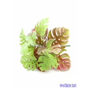 Monstera műzöld csokor 34 cm - Tarka