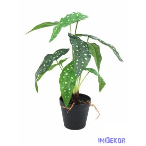 Cserepes mű leveles növény pöttyös 42 cm