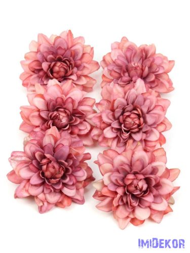 Dália selyemvirág fej 7-8cm - Antik Mályva
