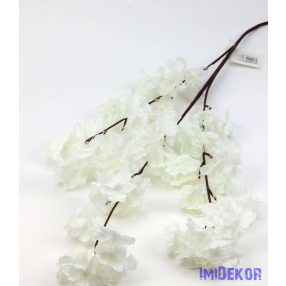 Virágos ág 105 cm - Fehér