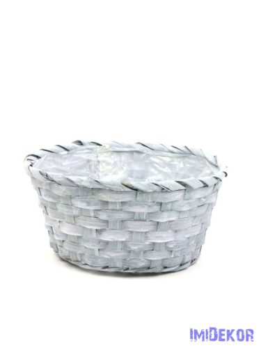 Színes bambusz kosár 20 cm - Szürke