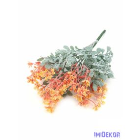 Művirágos hamvas zöld bokor 37 cm - Narancs