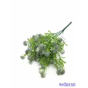 Műzöld porzós díszítő csokor 32 cm - Szürke