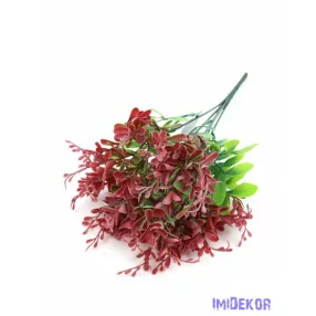 Műzöld díszítő csokor 38 cm - Bordó