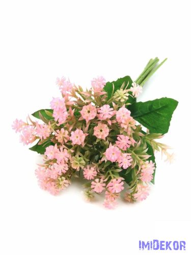 Művirágos díszítő csokor 31 cm - Rózsaszín