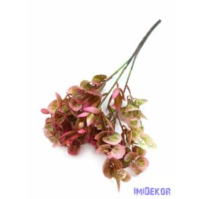 Mű leveles dekor ág 57 cm - Pink