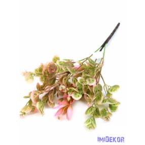 Mű leveles dekor ág 57 cm - Rózsaszín