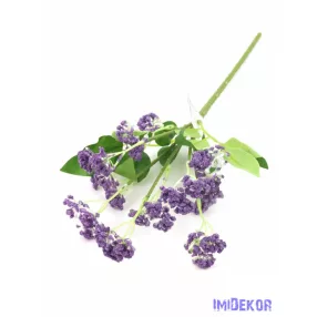 Színes bogyós műzöld ág 40 cm - Lila