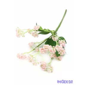 Színes bogyós műzöld ág 40 cm - Rózsaszín