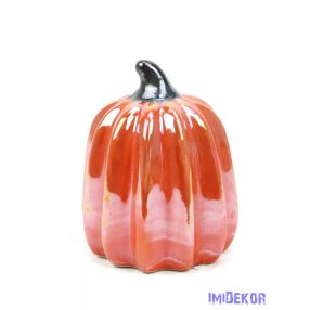 Gyöngyházas kerámia tök - Hosszúkás Narancs