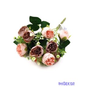 Vegyes színű peóniás kis csokor 31cm 133 - Barack