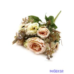 Vegyes színű rózsás kis csokor 31cm 132 - Barack