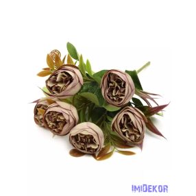 Antik boglárka 6 fejes csokor 31 cm - Antik Mályva