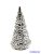 Metál kerámia figura - Csúcsos fenyőfa kb 12cm Ezüst