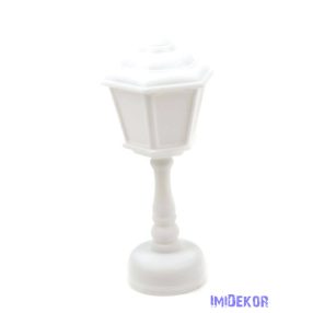 LED kandeláber hatszögletű 16 cm - Fehér