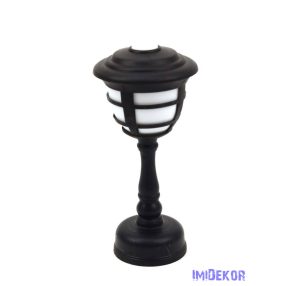 LED kandeláber kerek 16 cm - Fekete