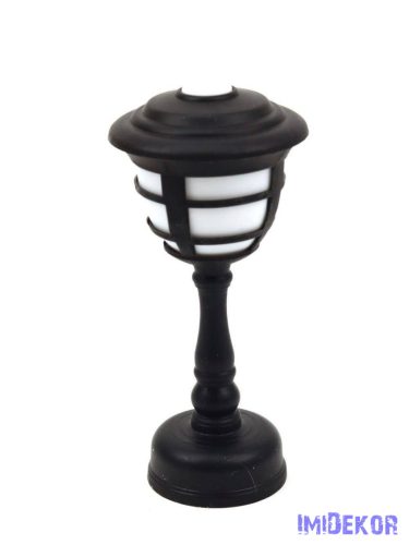 LED kandeláber kerek 16 cm - Fekete