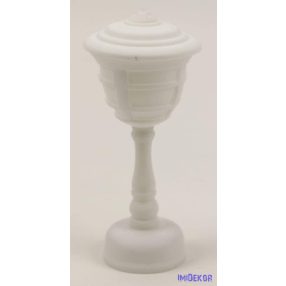 LED kandeláber kerek 16 cm - Fehér