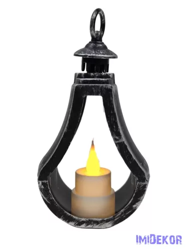 LED lámpás csepp alakú 15 cm - Antikolt Ezüst