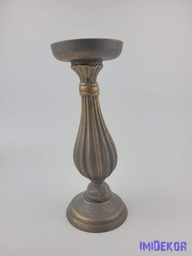 Talpas dekor gyertyatartó 28cm - Antik - Ferde/Szépséghibás