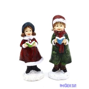 Karácsonyi énekes figura 16,5cm