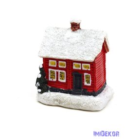 Téli házikó figura közepes 7,5x8x6cm - H
