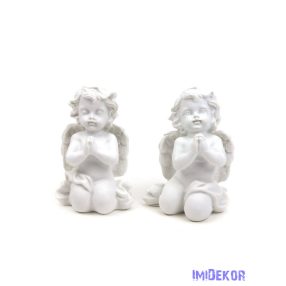 Térdeklő imádkozó angyalka figura 8,5 cm - 102