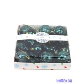 Karácsonyfa dísz szett 28 darabos csomag A - Sötét zöld