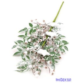Fehér bogyós téli ág 60 cm - D